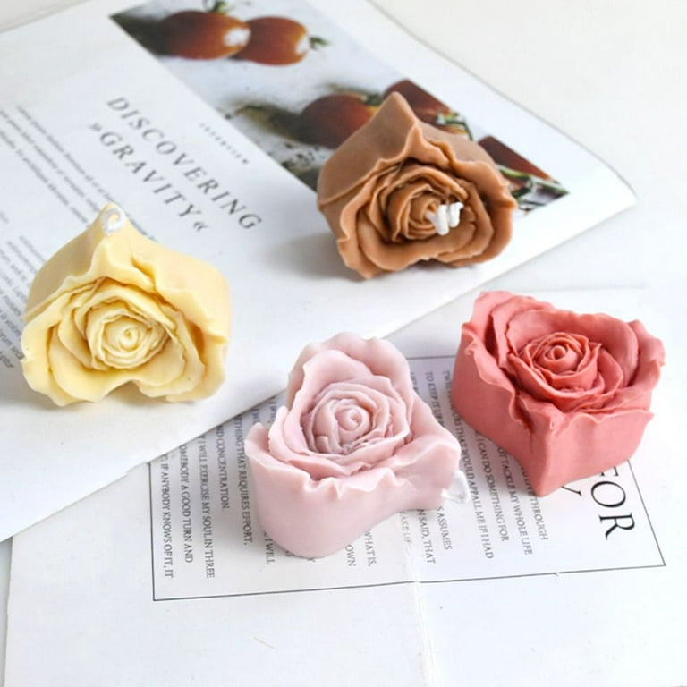 Epoxy Resin Wedding Supplies DIY Craft Clay Tools Love Rose Candle Mold  Silicone Mould 3D Art Wax Mold Soap Making 