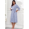 thumbnail image 6 of JWD Womens Robe Long Knit Bathrobe Lightweight Soft Robes Ladies Bath Robe, 6 of 8