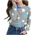 thumbnail image 2 of Baby Days YLSDY Stars Print Boys Girls Sweatshirt Toddler Pullover Sweaters Kids Active Shirts Crewneck Blouse Tops Gray 3 Years, 2 of 8