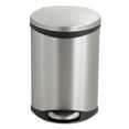 thumbnail image 2 of Safco® Stainless Steel Step-On Medical Waste Receptacle, 3 Gallons, 17" x 12" x 8 1/2", Stainless Steel, 2 of 2