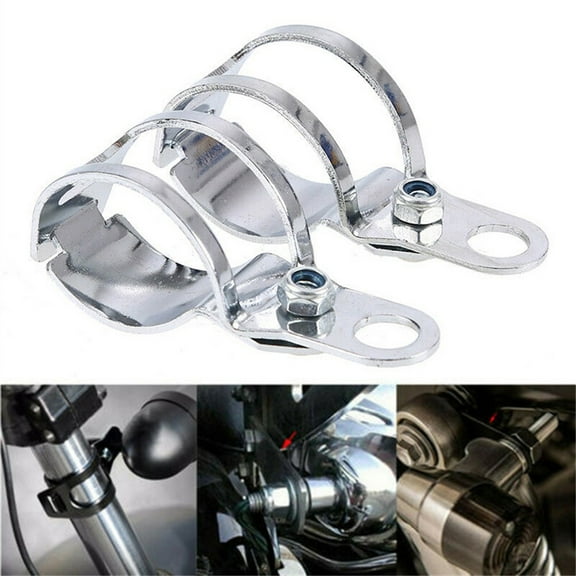 2Pcs Clamp Motorcycle Fork Ear Turn Signal Light Mount Brackets Holder