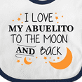 thumbnail image 4 of Inktastic I Love My Abuelito to the Moon and Back Boys or Girls Baby Bib, 4 of 4