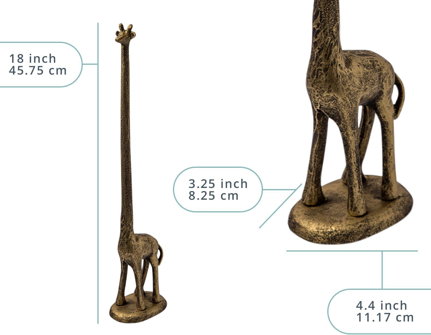 Comfify Paper Towel Holder, Cast Iron, Giraffe Design, Freestanding