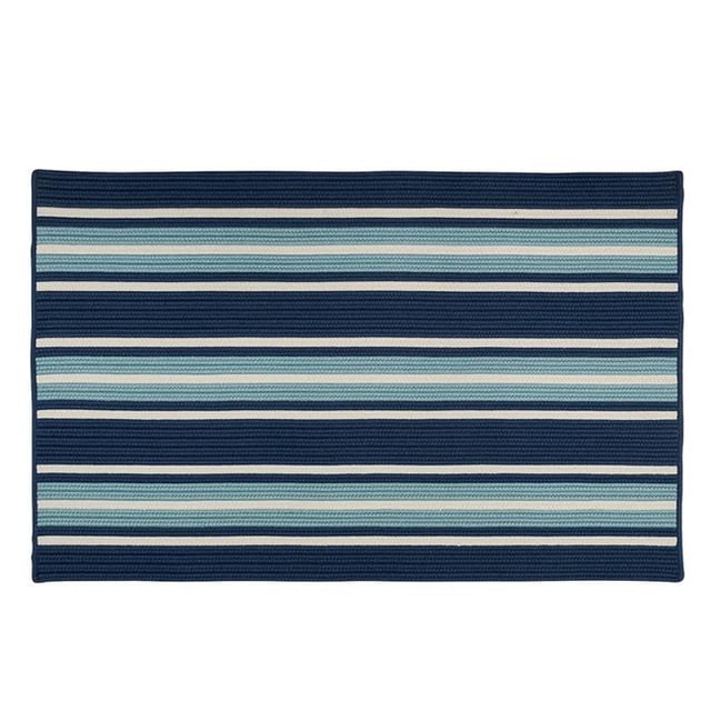 Colonial Mills Tapis MS34R060X084S Mesa Rayé Rectangle Tapis Tressé Bleu Rivage - 5 x 7 Pieds