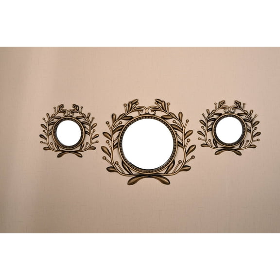 All American Collection All New Seperated 3 Piece Decorative Mirror Set, Wall Accent Display