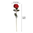 thumbnail image 3 of AUHomi 6PCS Red Artificial Rose – 14.9" Extra Large Faux Rose for Wedding, with Green Leaves, Rose Flower for Indoor Outdoor Event Decoration, Birthday Parties Décor, 3 of 9