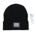 thumbnail image 2 of Gorro De Punto De Invierno Unisex, Faro Suave Gorro De Punto De Invierno Cómodo Lavable Talla única Puerto USB C Cálido Para Pasear Perros, 2 of 7