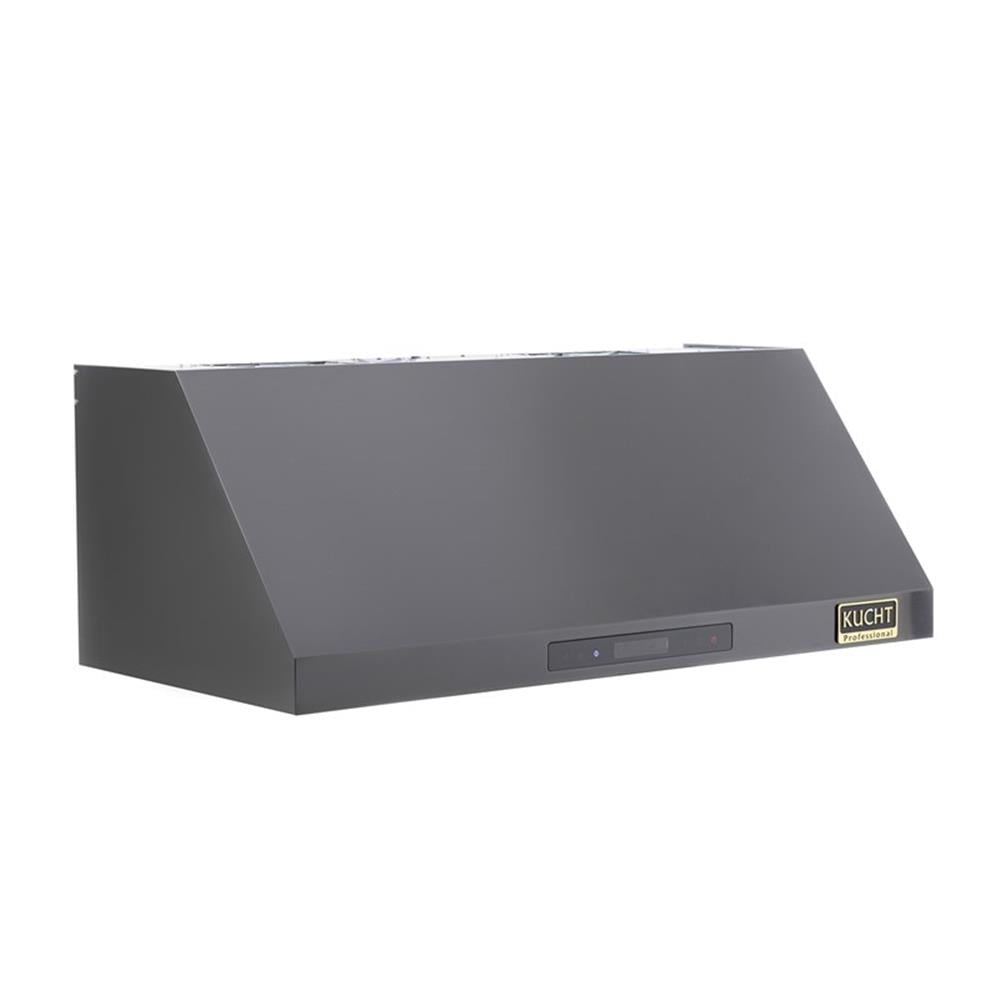 Pemberly Row 48" Dual Fuel Range Natural Gas in Titanium & Wall Mount Range Hood