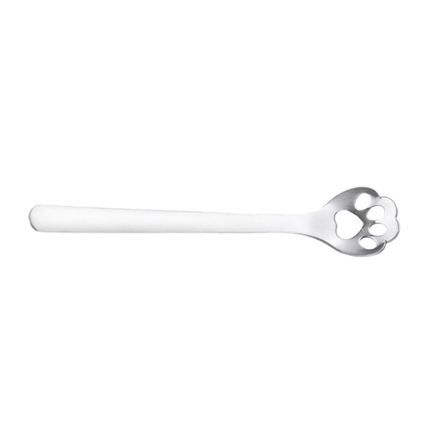 Billuyoard Cuchara versátil de acero inoxidable para té y postres para fiestas y cafeterías Cuchara de azúcar de acero inoxidable para té Mostrada Uña de gato plata 1