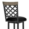 thumbnail image 4 of Bree 26" Counter Height Barstool in Mineral Finish with&nbsp;Vintage Black Faux Leather and Grey Walnut, 4 of 6