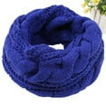 thumbnail image 4 of Weikingp Clearance! Scarf, Hat, Glove Set, Scarf Loop Padded Scarf Bib Woolen Winter Knit Warmth Circle Womens Scarf, Scarf for Women, Blue, 4 of 9