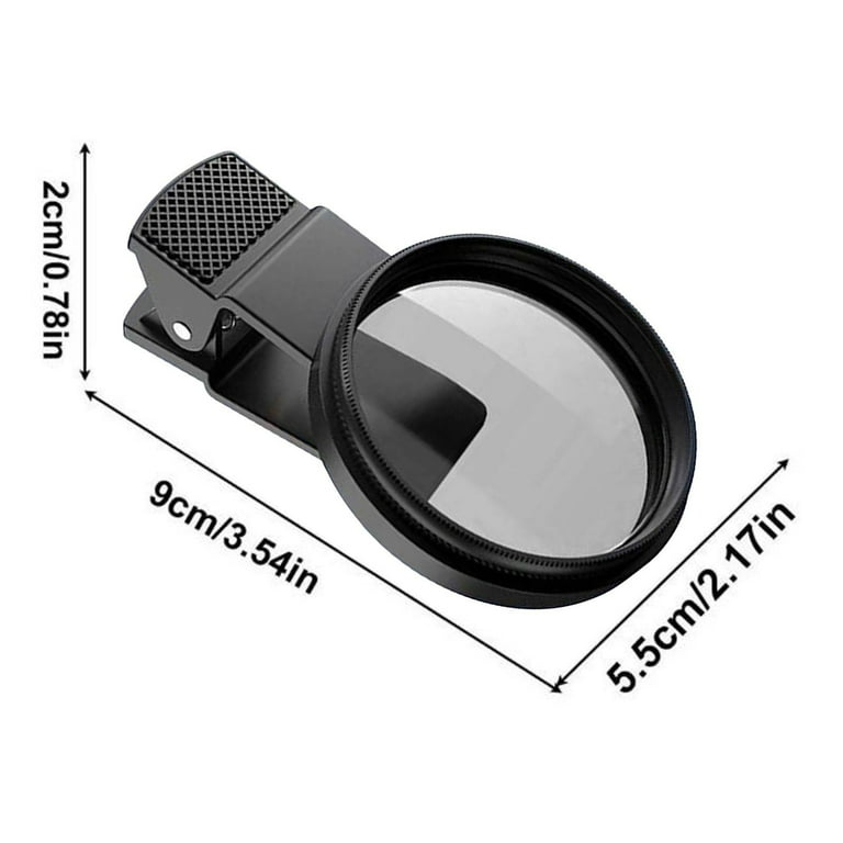 52mm Mobile Phone Clip-on CPL Filter, Polarizing Filter Eliminates