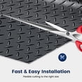 thumbnail image 4 of 7.5 x 17 FT Garage Floor Mat, Diamond Plate PVC Garage Flooring Roll for Under Car Parking Protect, Thickened Floor Mats for Garage, RV Trailer Flooring, Water/Stain Resistant, 4 of 8