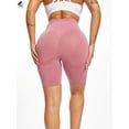 thumbnail image 5 of PULLIMORE Womens High Waist Yoga Shorts Bike Shorts Tummy Control Butt Lifting Workout Leggings Shorts Running Booty Shorts (M, Pink), 5 of 9