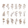 thumbnail image 1 of 18 plantillas de pintura de flores con patrones huecos, juego de plantillas botánicas para lienzo, pared, azulejos, manualidades, suelos, adultos., 1 of 8
