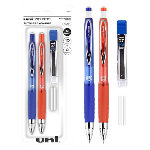 Uni-Ball Signo 207 Mechanical Pencil Starter Kit, 0.7mm HB #2  Office Supplies by Uni-Ball like Ink Pens, Colored Pens, Fine Point, Smooth Writing Pens, Ballpoint Pens