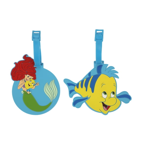 The Little Mermaid Ariel & Flounder 2-Piece Luggage Tag Set