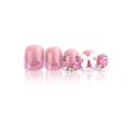 thumbnail image 4 of Press on Nails GUAACCB con punta francesa rosa con diseño 3D, 24 unidades, 4 of 7