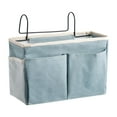 thumbnail image 1 of yuksok Bedside Bedside Organizer Bed Storage Organizer Storage Hanging Bag Holder Light Blue, 1 of 6