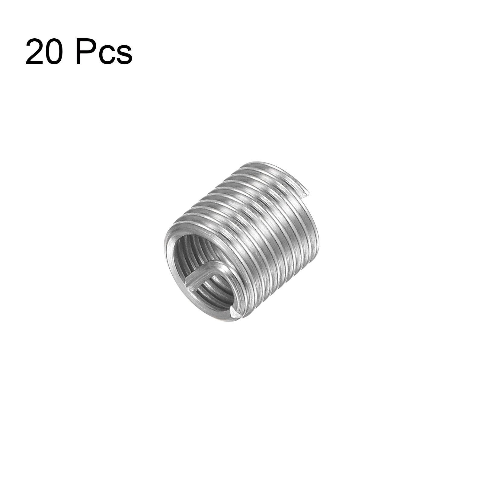 Unique Bargains 304 Stainless Steel Helical Wire Threaded Sleeve M5 x 0.8 2D