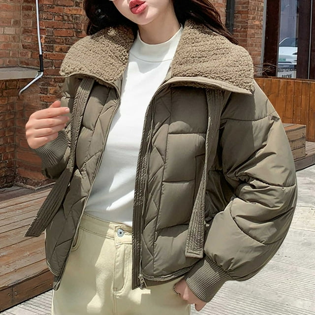 RKSTN Veste en Coton pour Femmes Veste Décontractée à Manches Longues à Capuche Manteaux d'Hiver pour Femmes