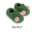 thumbnail image 4 of s de felpa con forma de rana de dibujos animados para mujer, zapatos de suelo antideslizantes, animales borrosos suaves 36-37 Zulema Pantuflas Calientes, 4 of 8