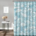 Erxjss Nautical Shower Curtain, Marine Theme Sea Animals Fishes Shells