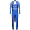 thumbnail image 2 of Xnihocha Girls Sparkle Long Sleeve Leotards for Gymnastics Dancing Ballet Bodysuit Full Unitards Royal Blue 10, 2 of 6