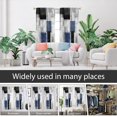 thumbnail image 4 of Blue Black Grey Window Curtain Navy White Gray Abstract Geometric Art Aesthetic Minimalist Boys Mens Living Room Bedroom Window Drapes Treatment Fabric 1 Pair Home Decor, 52" W x 63" L, Modern, 4 of 6