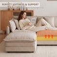 thumbnail image 6 of MIKIBAMA 70.8" Light Coffee Chenille L-Shaped Loveseat Sofa, 2-Seat Deep Seat Couch for Small Space, 6 of 11