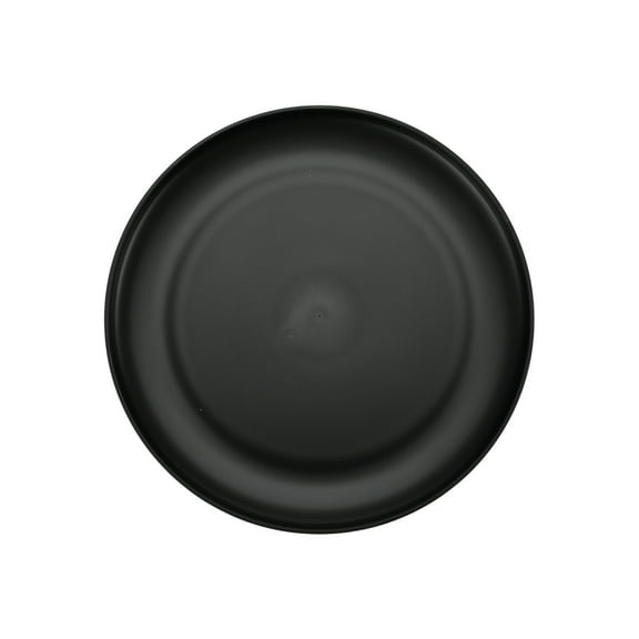 Mainstays Black Round Plastic Plate, 10.5 inch, Durable & BPA-Free
