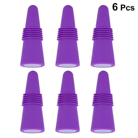 WHAMVOX 6 Pcs Wine Bottle Sealer Reusable Corks Stopper Cap