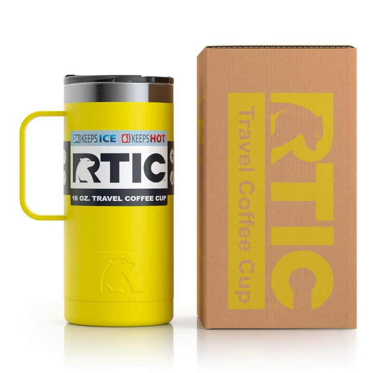 RTIC 16oz Coffee Cup, Stainless Steel & Vacuum Insulated, Multiple Sizes  & Colors (Sunflower, Matte), Size: 16oz