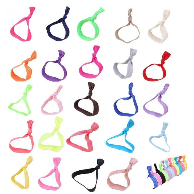 Anneau pour Cheveux Sans Couture à Haute Élasticité, Noué, Ajustable, Attache Queue de Cheval, Corde Colorée pour Cheveux, Chouchous, Accessoires Multicolores, Jaune Fluorescent