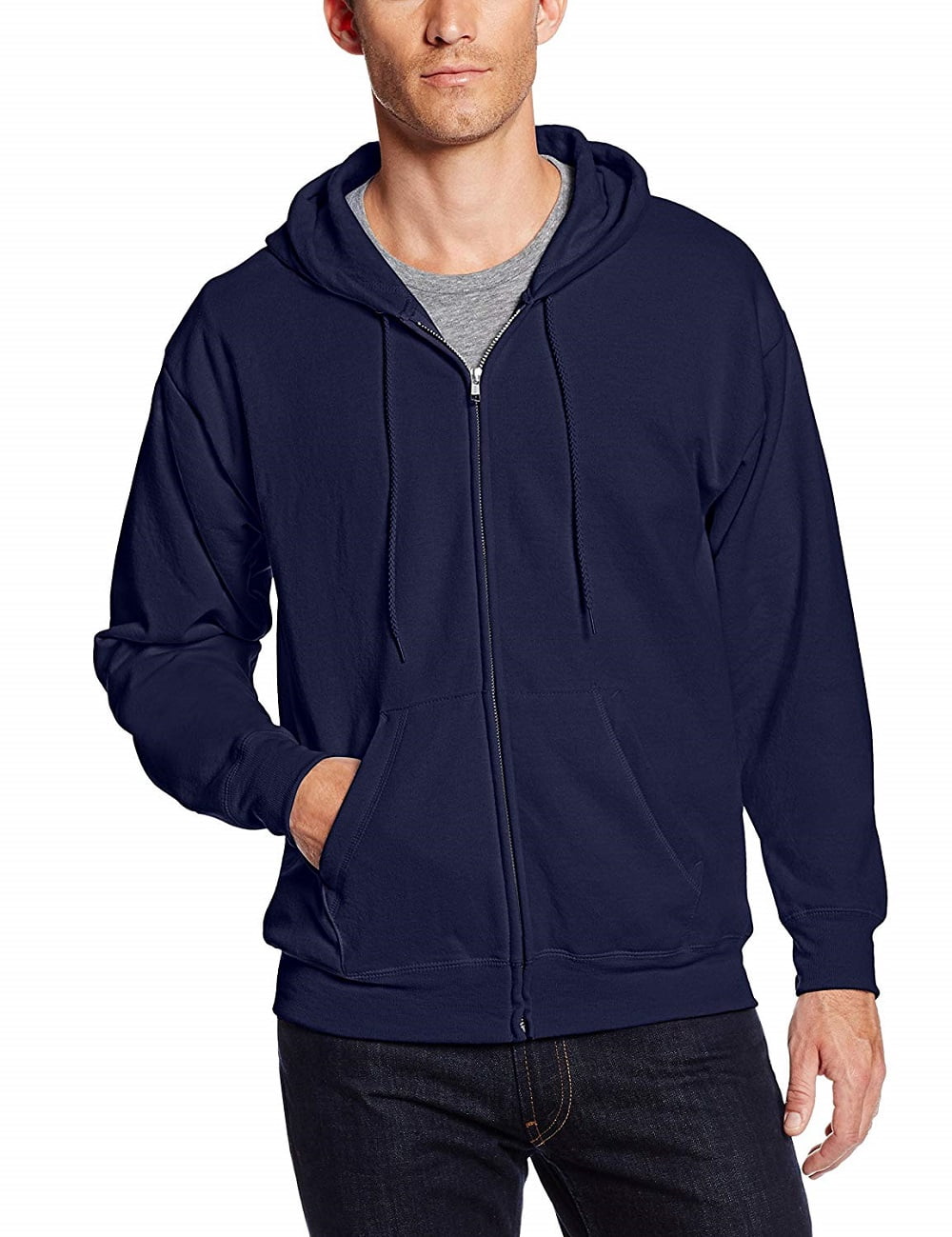 Full Zip EcoSmart Fleece Hoodie, Navy 
