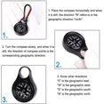 thumbnail image 4 of Compass with Keychain, Carabiner Compass, Pocket Compass, Orientation Compass, Travel Accessory for Outdoor Camping, Sport Hiking, Navigation, Outdoor, 4 of 5