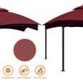 thumbnail image 3 of Eurmax 10x12 Gazebo Replacement Canopy 2 Tier Replacement Canopy,Burgundy, 3 of 5