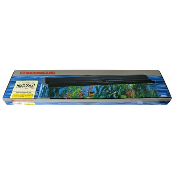 Aquatics Marineland Black Daylight Spectrum Recessed Full Aquarium Fluorescent Light Hood, 32