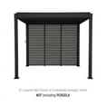thumbnail image 4 of Mirador 10'x 10' 111S Outdoor Pergola Accessories-Aluminum Fixed Shutter Wall, Charcoal, 4 of 7