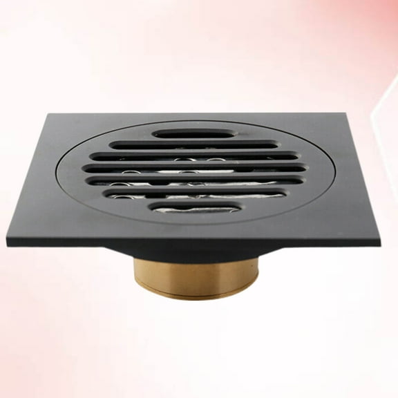 ELAYARD Black Stainless Steel Floor Drain with Drain Holes for Easy Cleaning