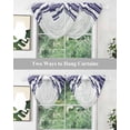 thumbnail image 5 of Waterfall Valances for Windows, Navy Blue Striped Kitchen Sheer Valance Curtains, Modern White Striped Abstract Art Aesthetics Rod Pocket Swag Valances for Living Room Bedroom, 47.2"x38.5", 2 Panel, 5 of 8