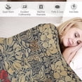 thumbnail image 4 of Retro Flowers Original Design Pattern Blanket Double-Sided Soft Cashmere Flannel Blanket 30"X40" Inch, 4 of 6