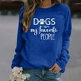 thumbnail image 2 of IROINID Économies Hauts à Manches Longues pour Femmes T-shirt Imprimé Blouse Col Rond Hauts de Détente Chandail en Molleton, Bleu, 2 of 4