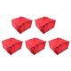 thumbnail image 1 of 5X Bolsa Grande Enfriadora Plegable Bolso Portátil Aislado para Pastel de Alimentos Caja Térmica de Papel de Aluminio Bolsa de Hielo Una de Almuerzo Bolsa de Entrega Rojo, 1 of 8