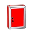 thumbnail image 3 of Caja de sugerencias con cerradura, caja de donaciones de colección benéfica, caja de comentarios de boletas artesanales de aleación de aluminio para Todas las tragamonedas superiores rojas, 3 of 8