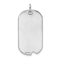 thumbnail image 3 of Auriga 925 Sterling Silver Engravable. Dogtag Pendant Front/Satin Back Disc Charm (L-33mm, W-15mm), 3 of 5
