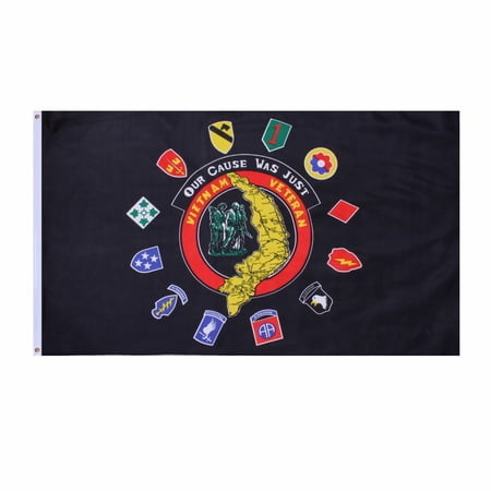 3x5 Black Vietnam Veteran Veterans of America Flag Banner Brass Grommets 100D