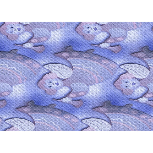Ahgly Company Machine Washable Indoor Rectangle Transitional Pastel Blue Area Rugs, 8' x 10'