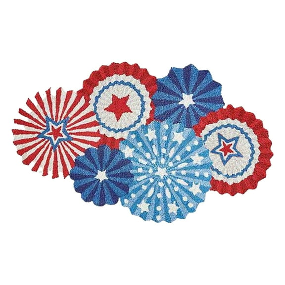 Independence Day Door Mat Star Pattern Decorative Entrance Mat Patriotic Welcome Mat Non Slip Washable Mat For 4 Of July Indoor And Outdoor Decoration