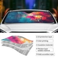 thumbnail image 3 of Kdxio Colorful Lightbulb Abstract Print Front Windshield Sun Shade,Folding Auto Sunshade for Car Truck SUV-Medium, 3 of 5